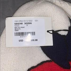GUCCI year of the pig white wool beanie